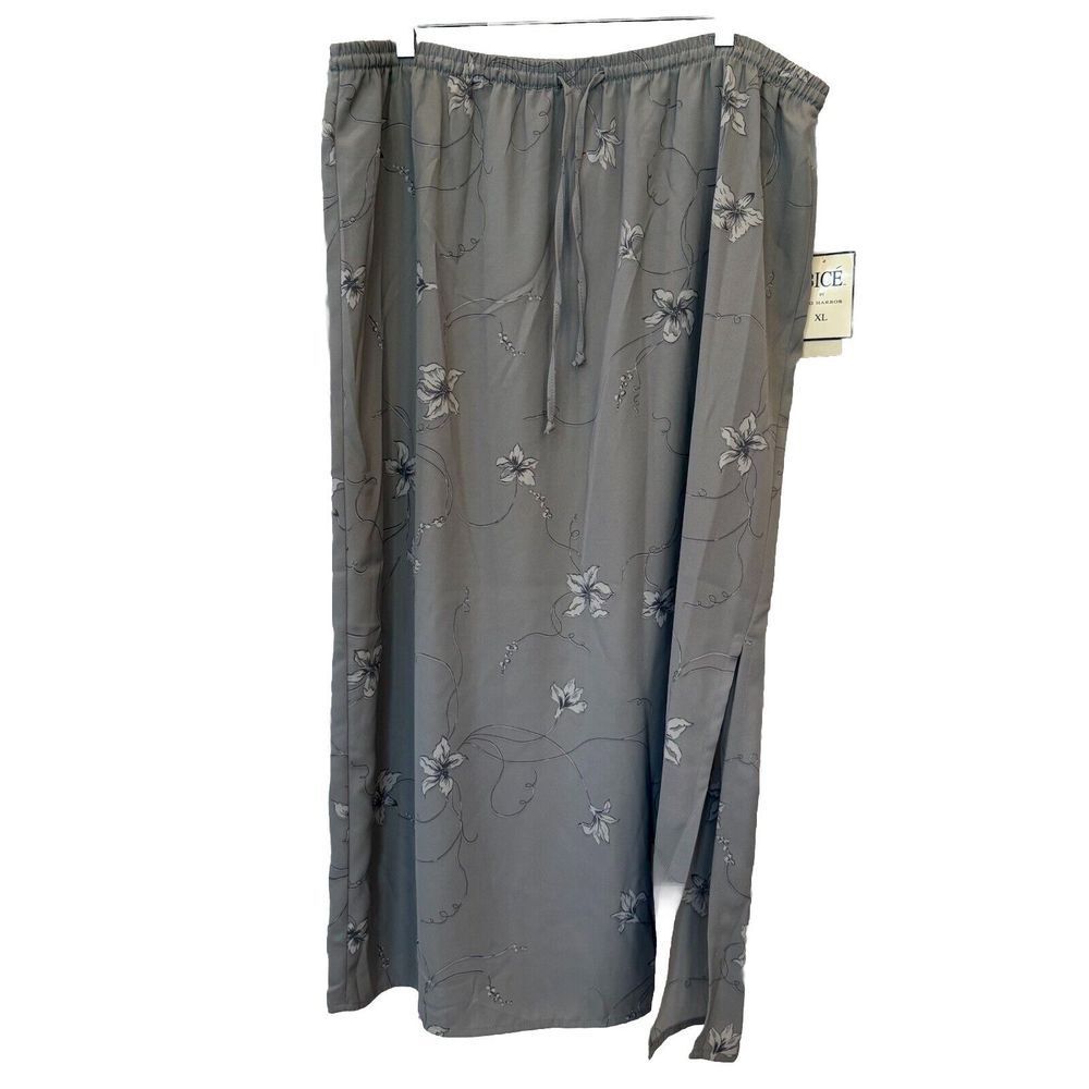 NWT‎ Vintage BICE Sag Harbor Skirt Womens Size XL Floral Slit Maxi Lined 90s Y2K